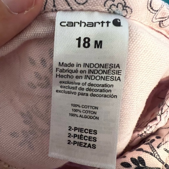Carhartt Baby Girl Printed Overalls - Picture 4 of 5